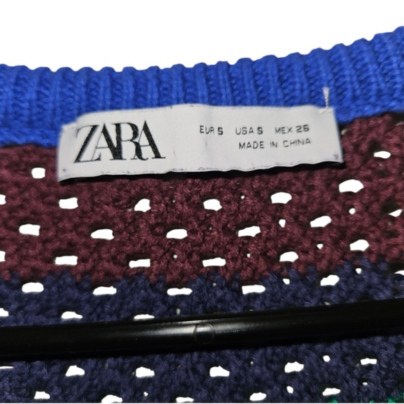 ZARA Multicolor Striped Crochet Crop Top - Women - Picture 3 of 7